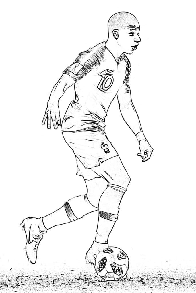 Kylian mbappã coloring pages