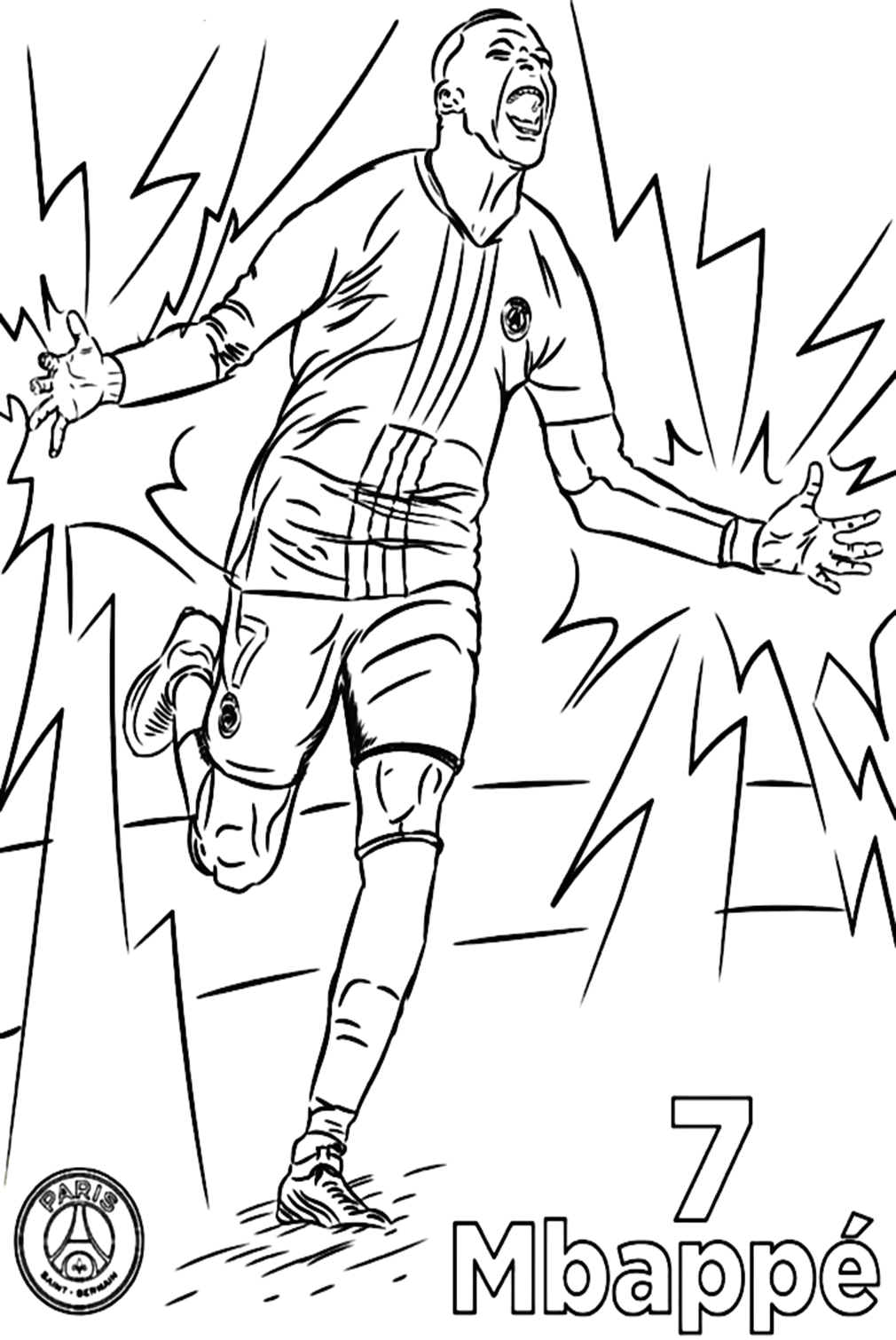 Kylian mbappã coloring pages