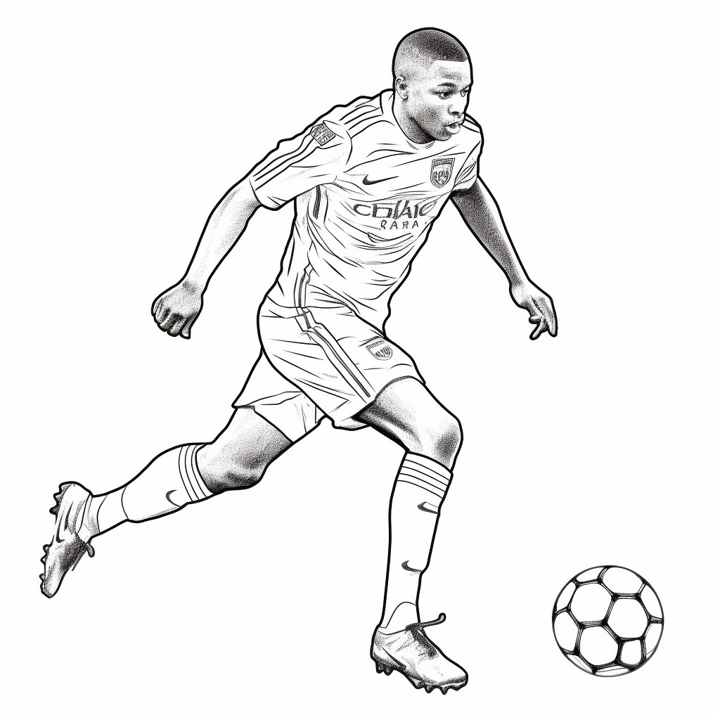 Kylian mbappã coloring pages