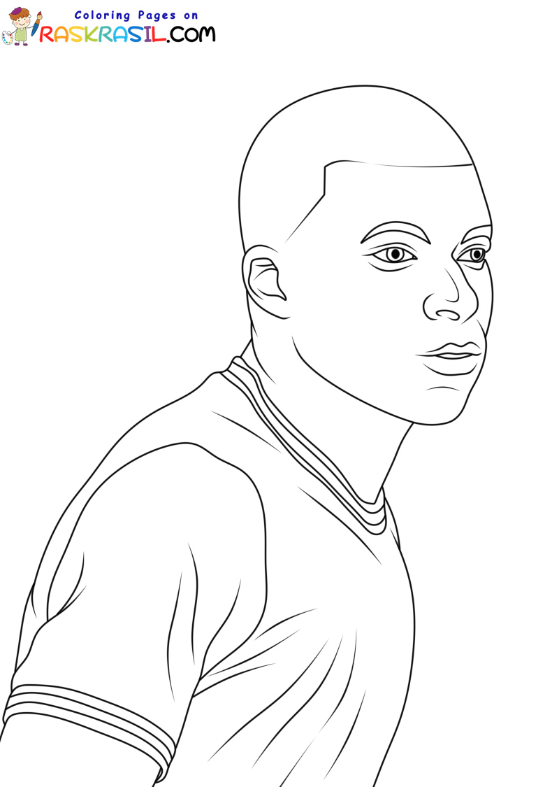 Kylian mbappã coloring pages