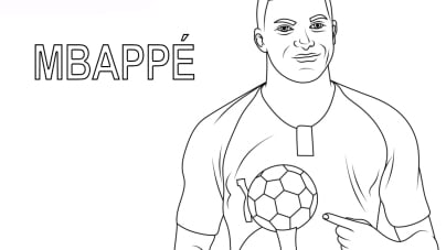 Mbappe coloring pages for fans