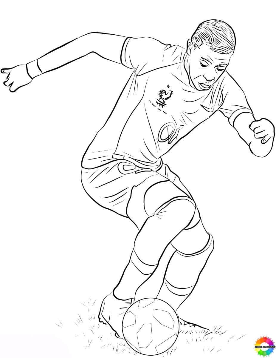 Mbappe coloring pages for fans