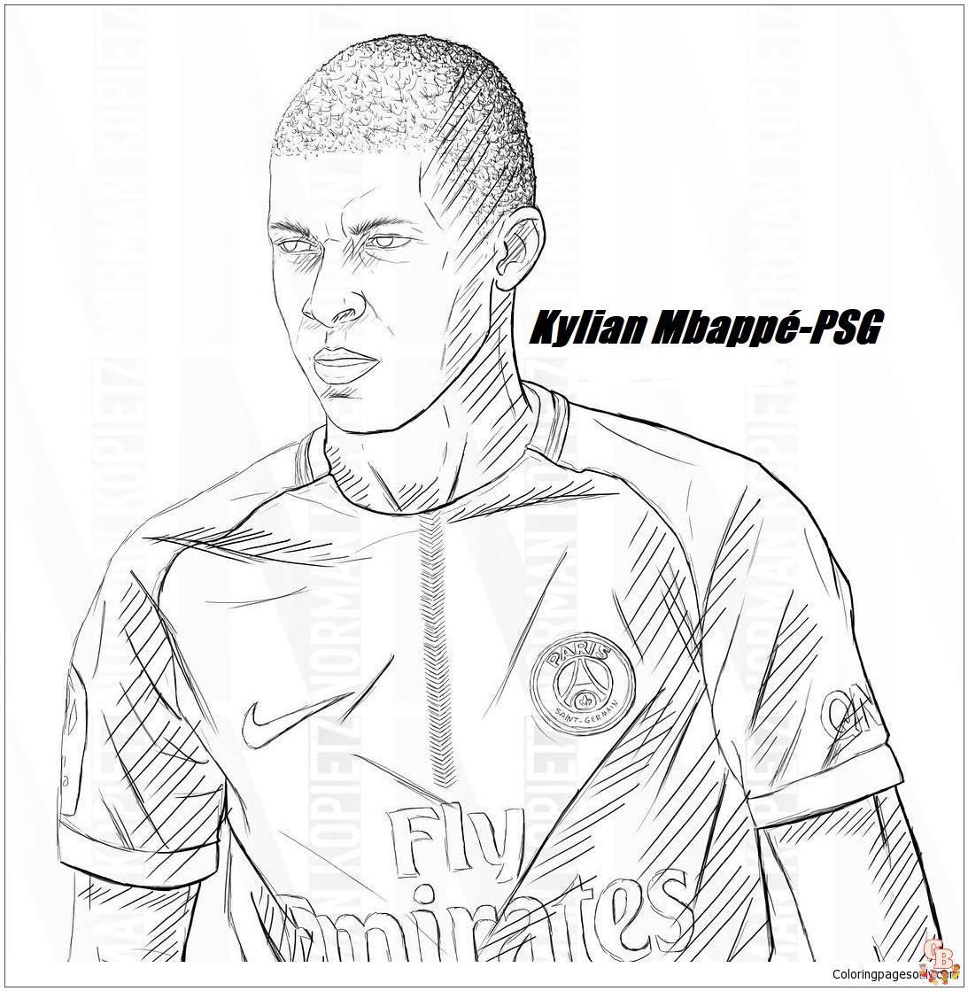 Coloriage mbappã des dessins ã imprimer pour les fans de football