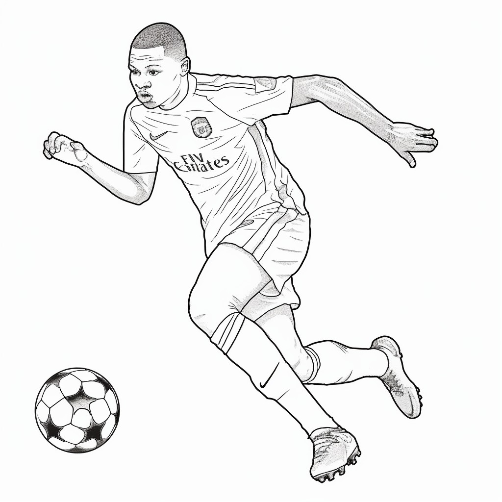 Kylian mbappã coloring pages