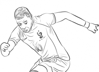 Kylian mbappe printable and printable coloring pages online