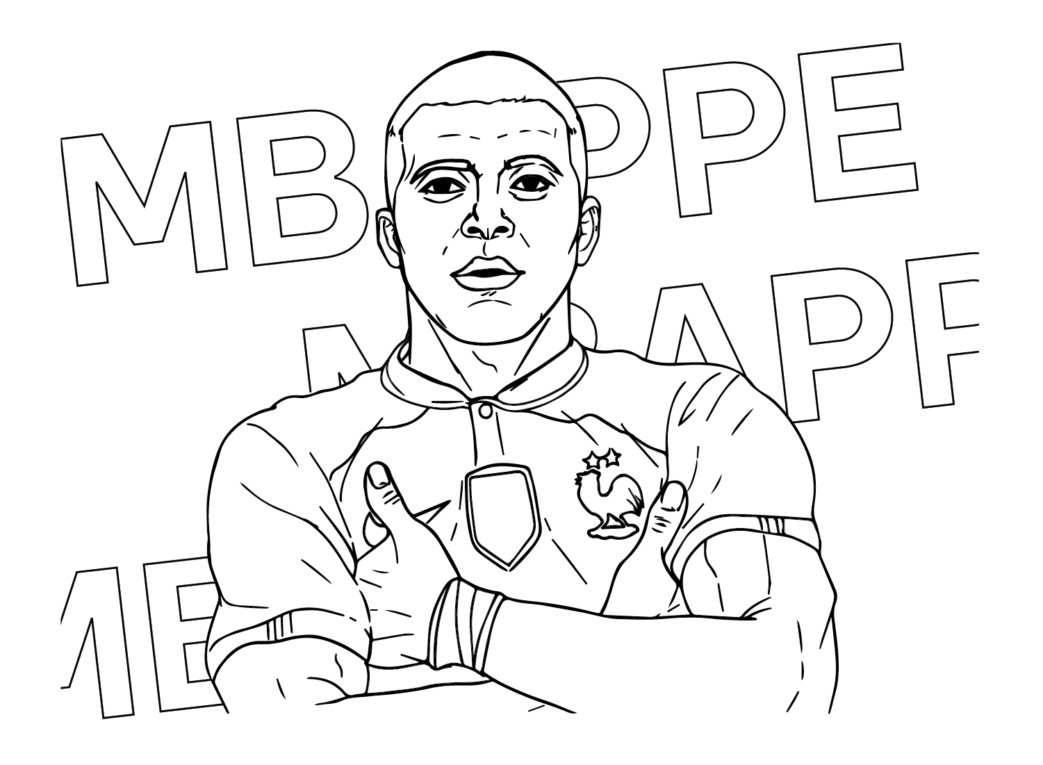 Kylian mbappã coloring pages