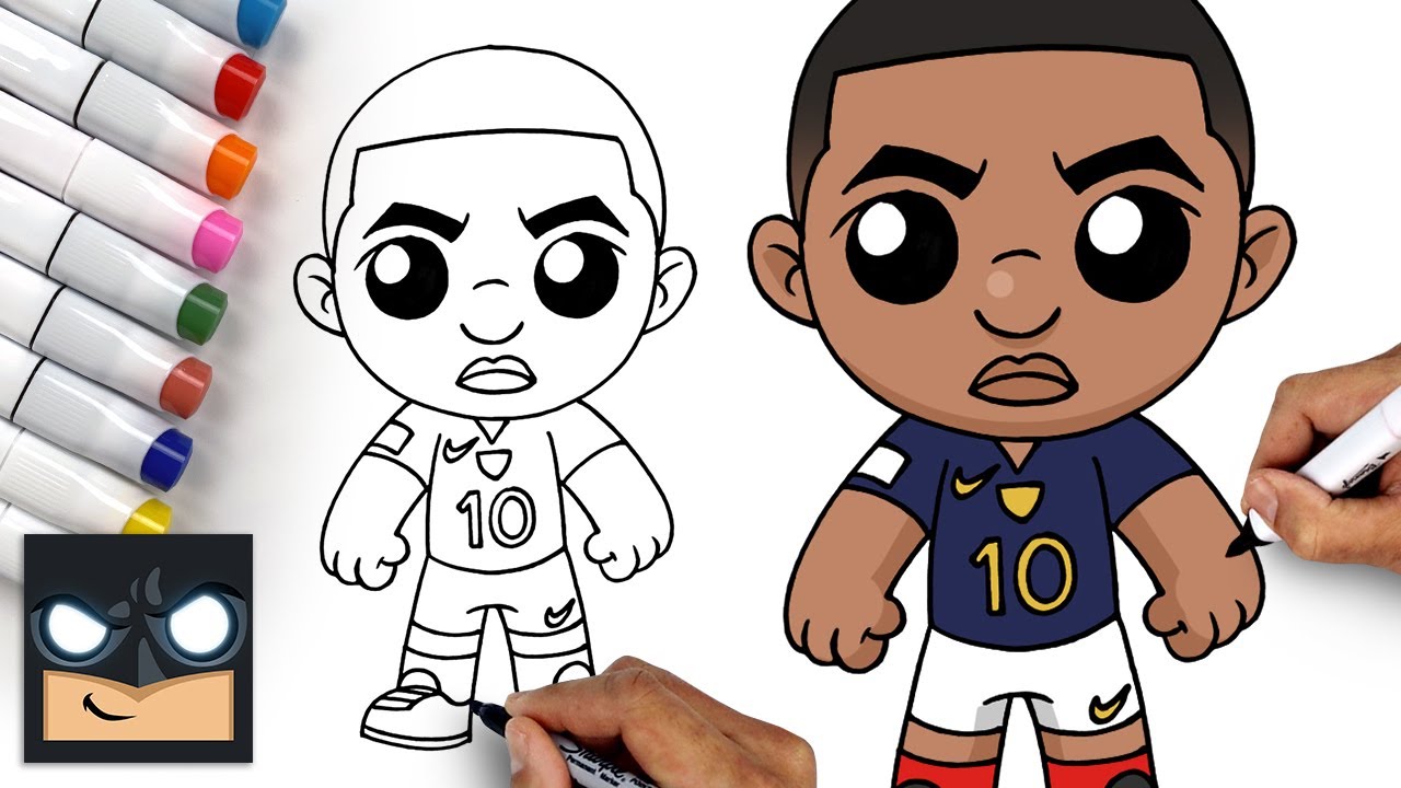 How to draw kylian bappe world cup