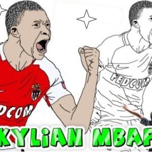 Kylian mbappã coloring pages printable for free download