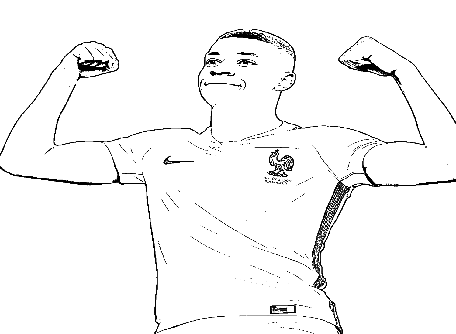 Kylian mbappe coloring page