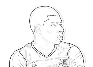 Kylian mbappe printable and printable coloring pages online