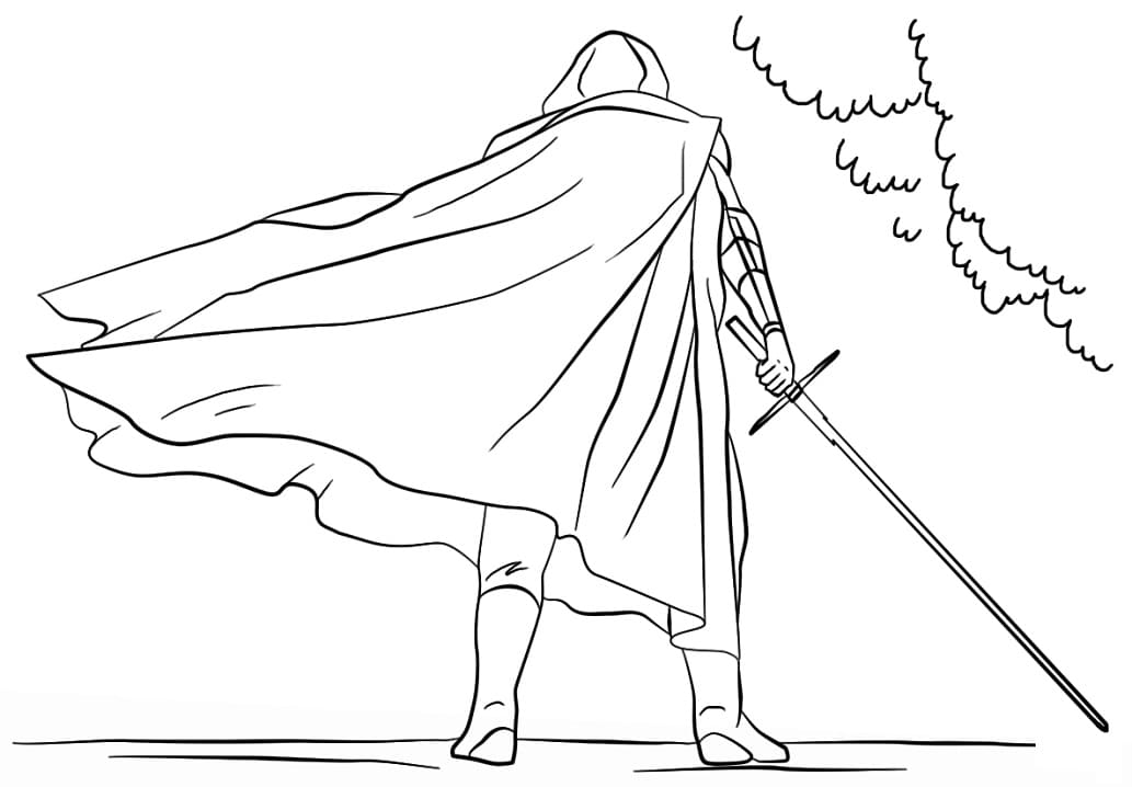 Kylo ren image coloring page