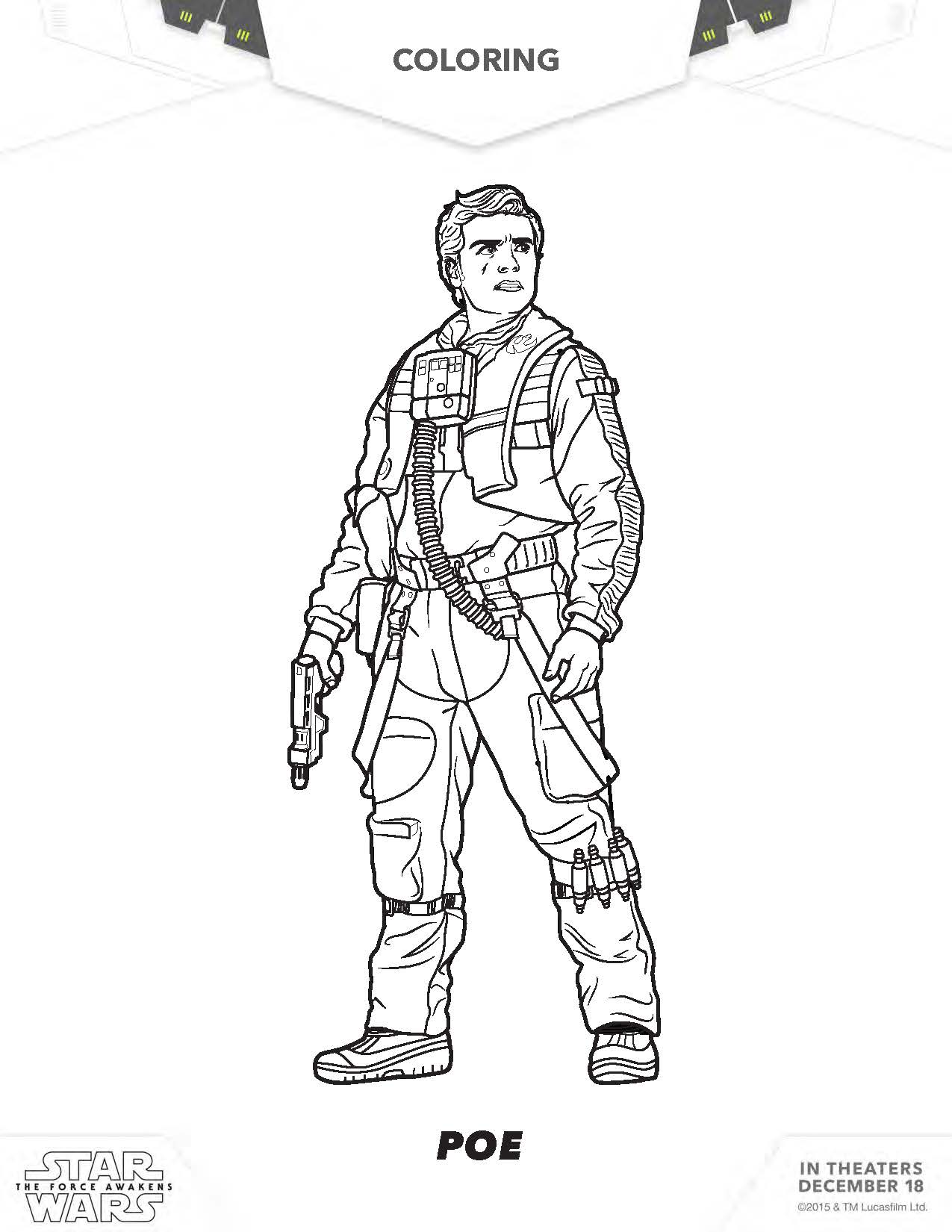 Star wars coloring pages the force awakens coloring pages