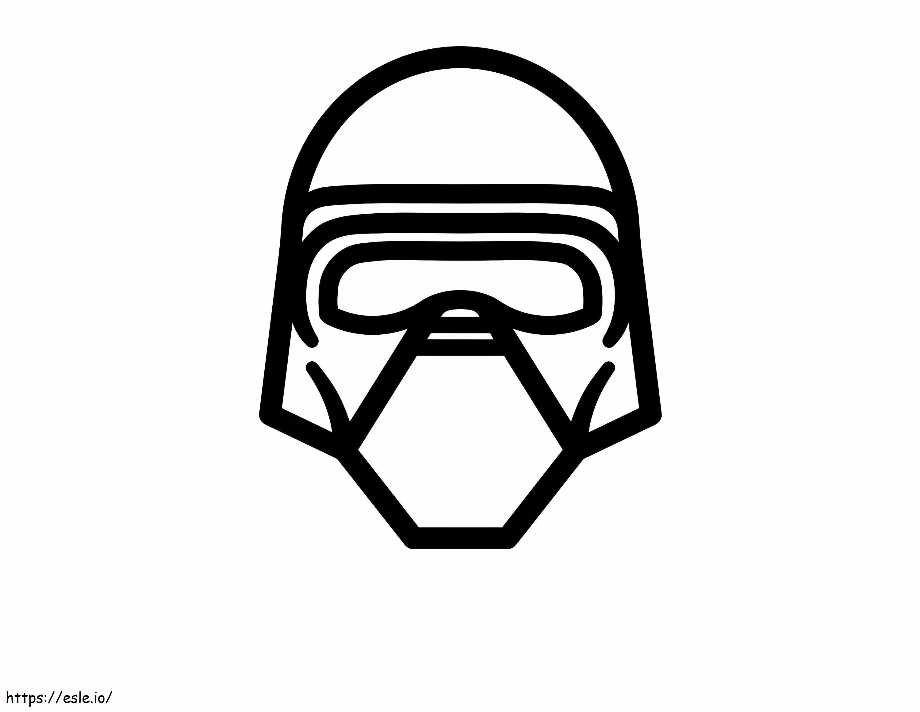 Kylo ren head coloring page