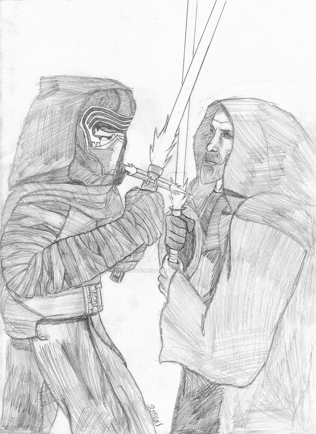 Kylo ren vs luke by nicksutphin on