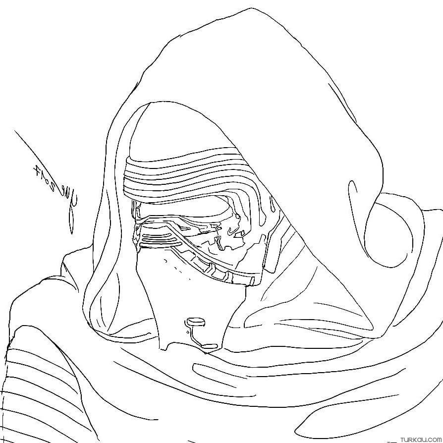 Kylo ren coloring page