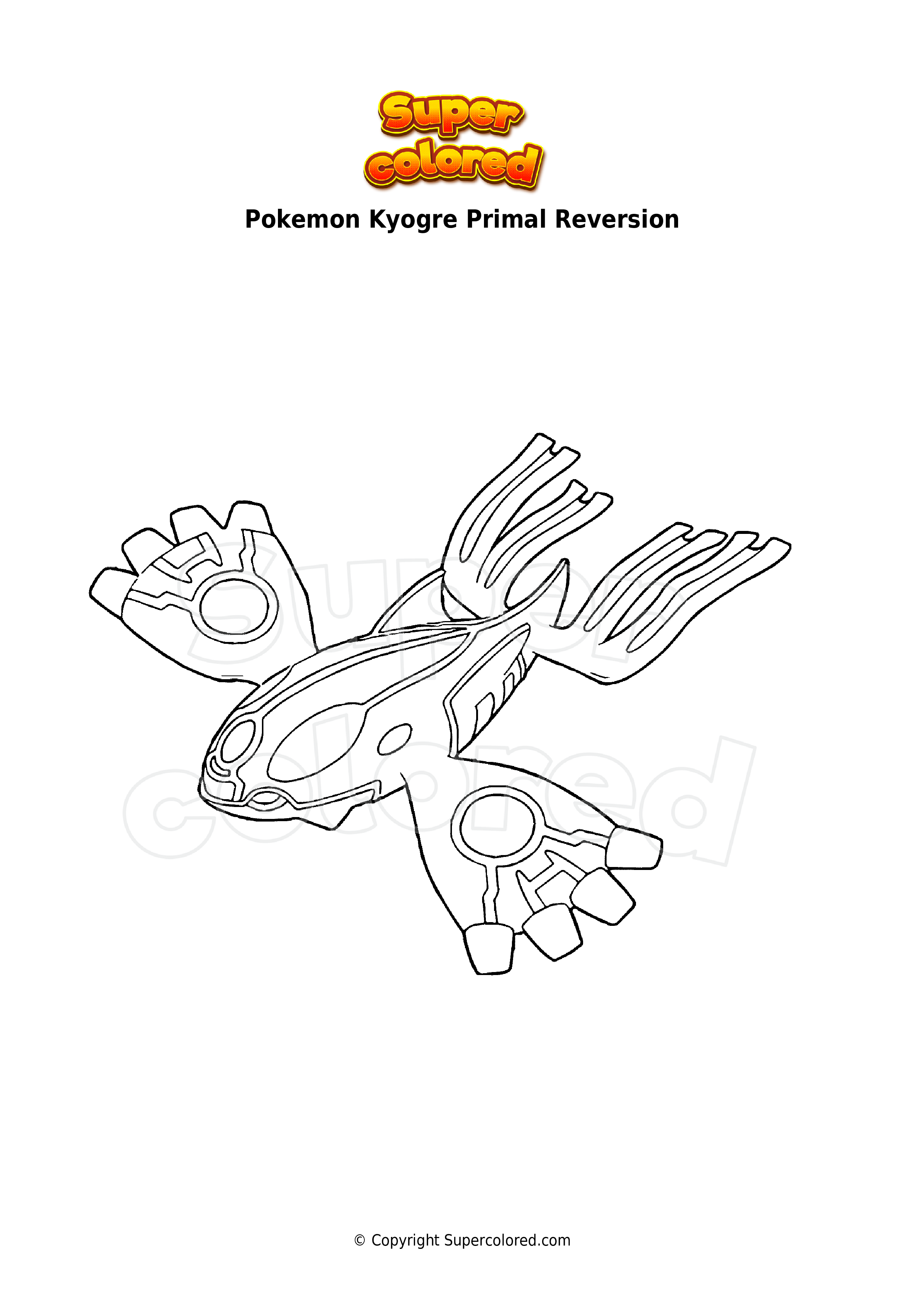 Coloring page pokemon kyogre primal reversion