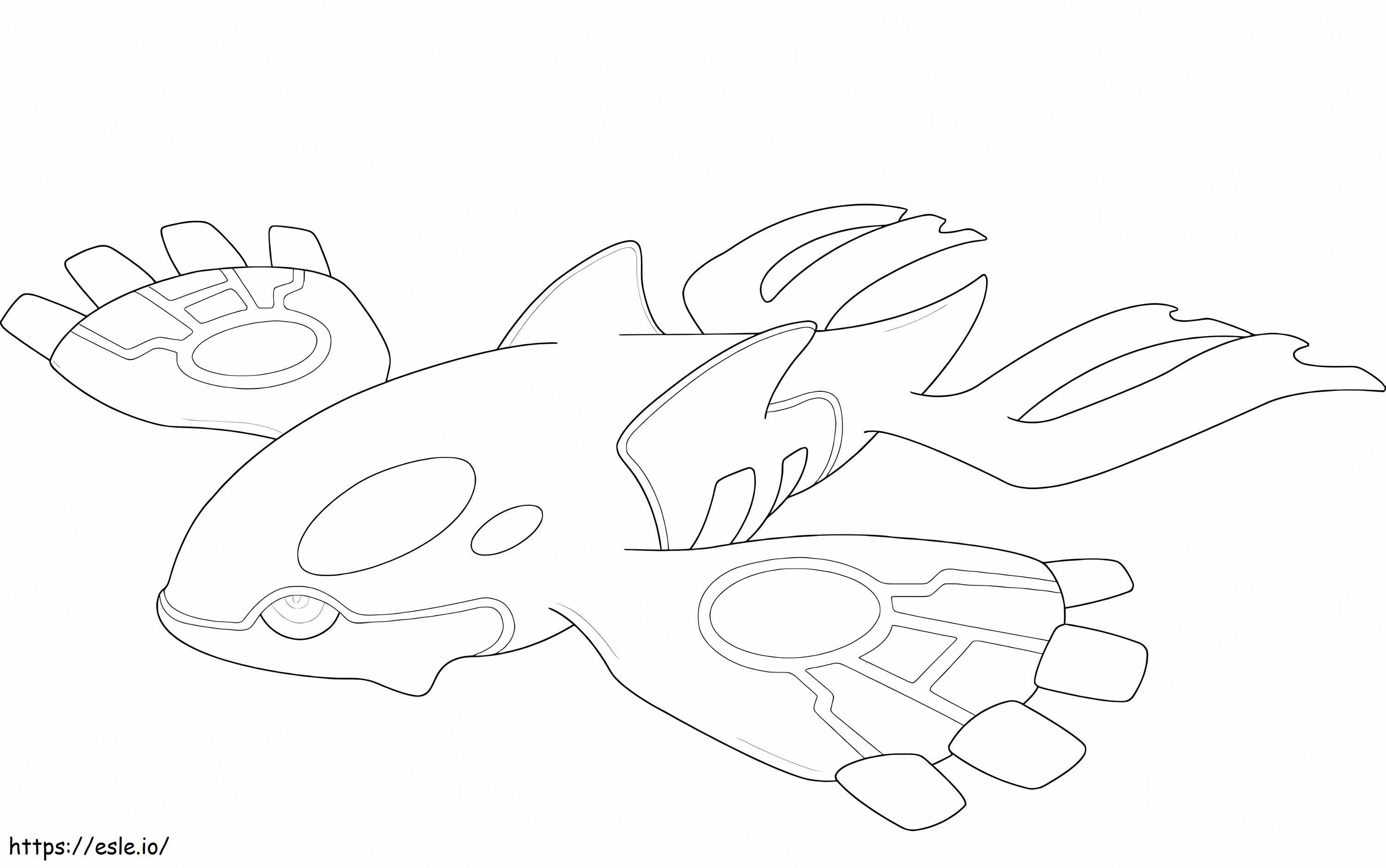 Kyogre in legendary pokemon coloring page