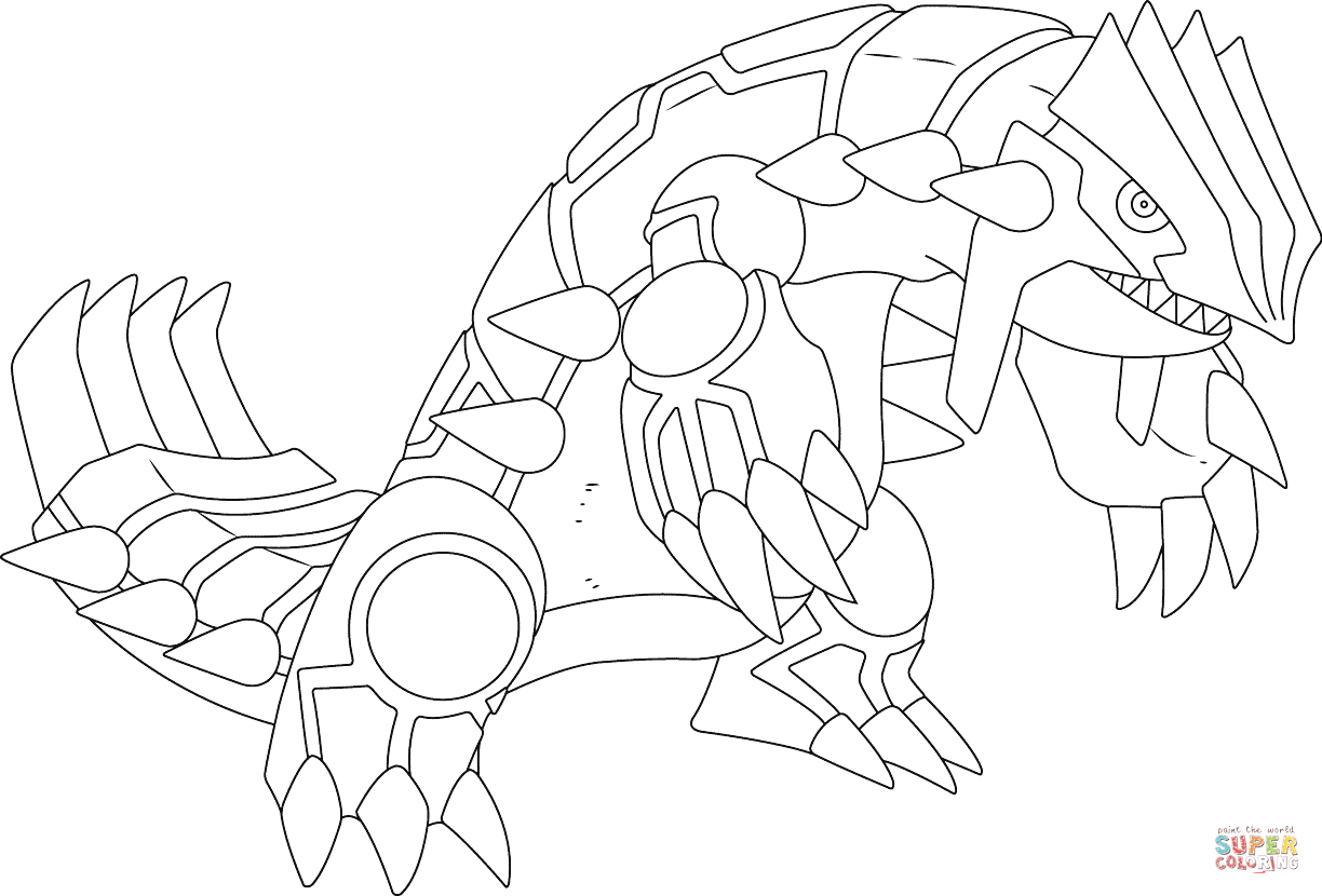 Groudon pokemon coloring page free printable coloring pages