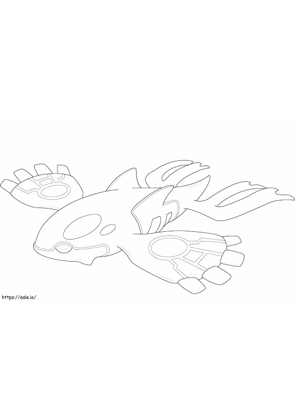 Kyogre in legendary pokemon coloring page