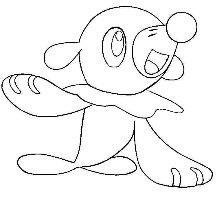 Popplio pokemon coloring page