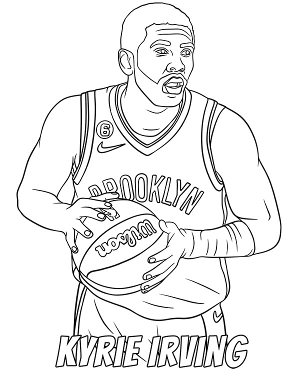 Print kyrie irving coloring page