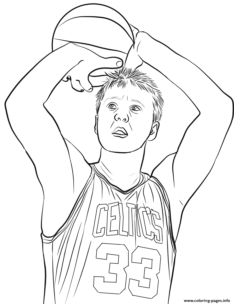 Larry bird coloring page printable