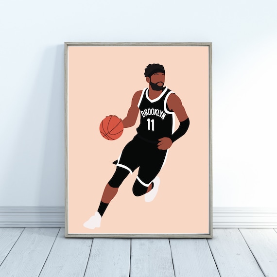 Kyrie irving poster basketball gifts kyrie irving print basketball poster nba art print minimalist sports art basketball art