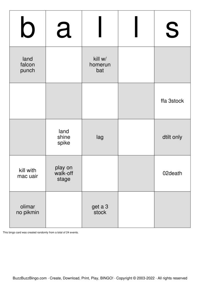 Dont kys challenge bingo cards to download print and customize