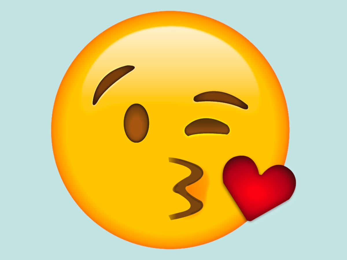 Download kiss emoji with flying kiss heart picture