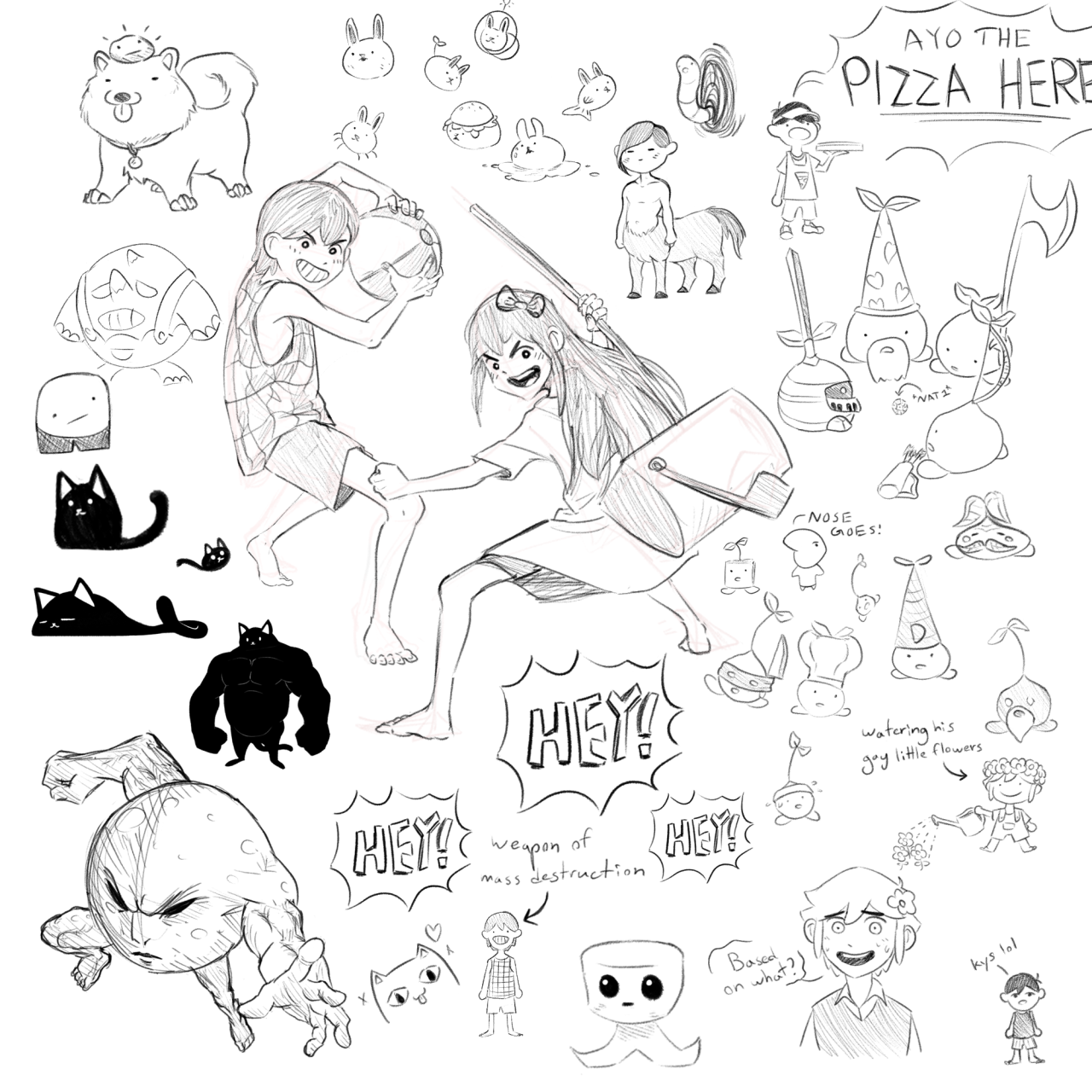 Live from the chaos theater â huge sketch dump of a bunch of omori stuff whipped