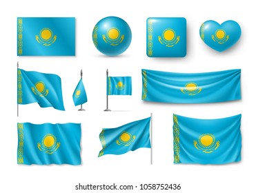 Kazakhstan flag photos images and pictures