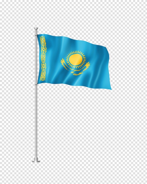 Premium psd kazakhstan flag isolated on white