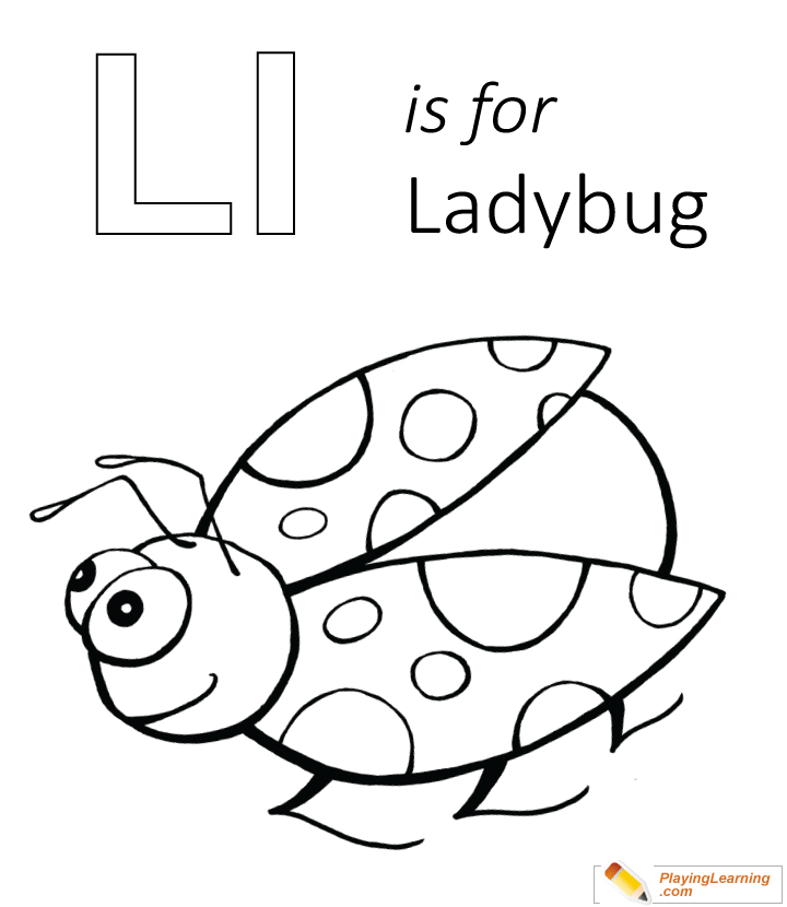 L is for lady bug coloring page free l is for lady bug coloring page