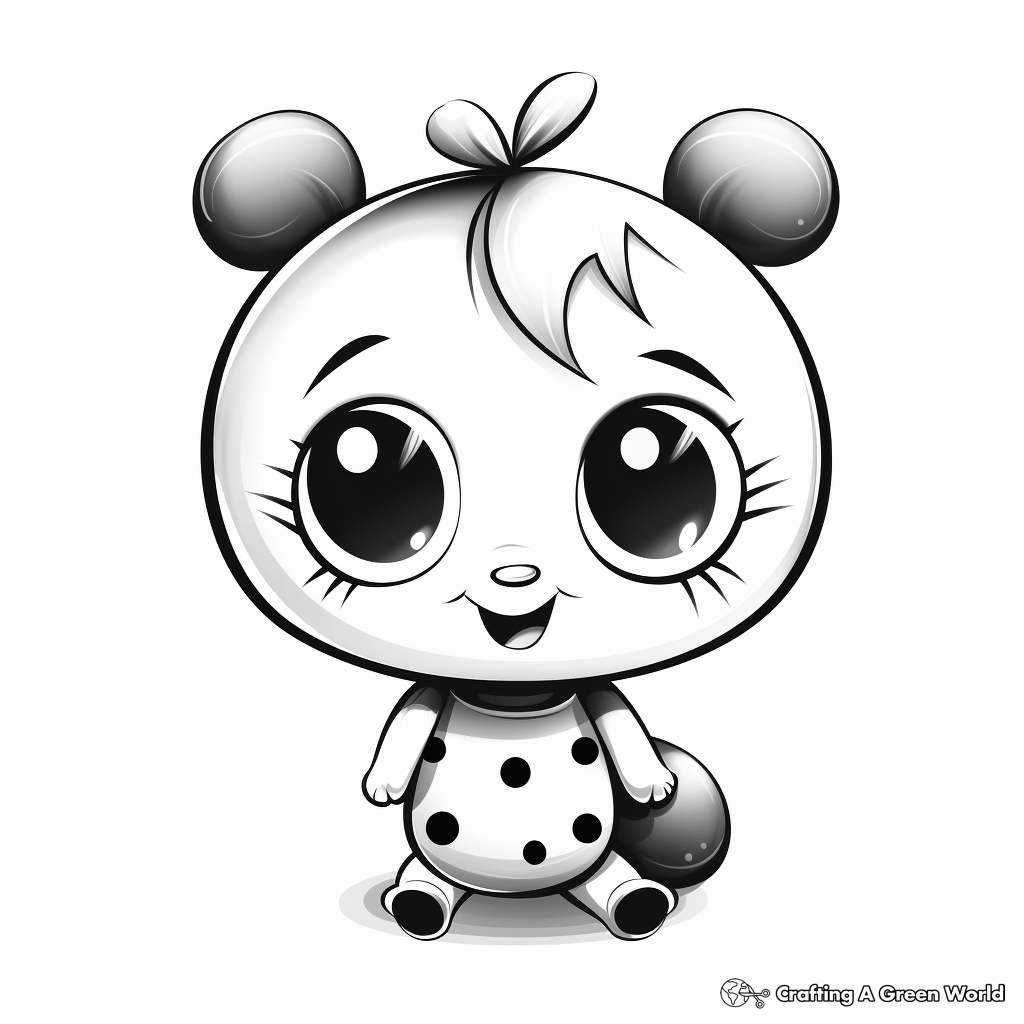 L is for ladybug coloring pages