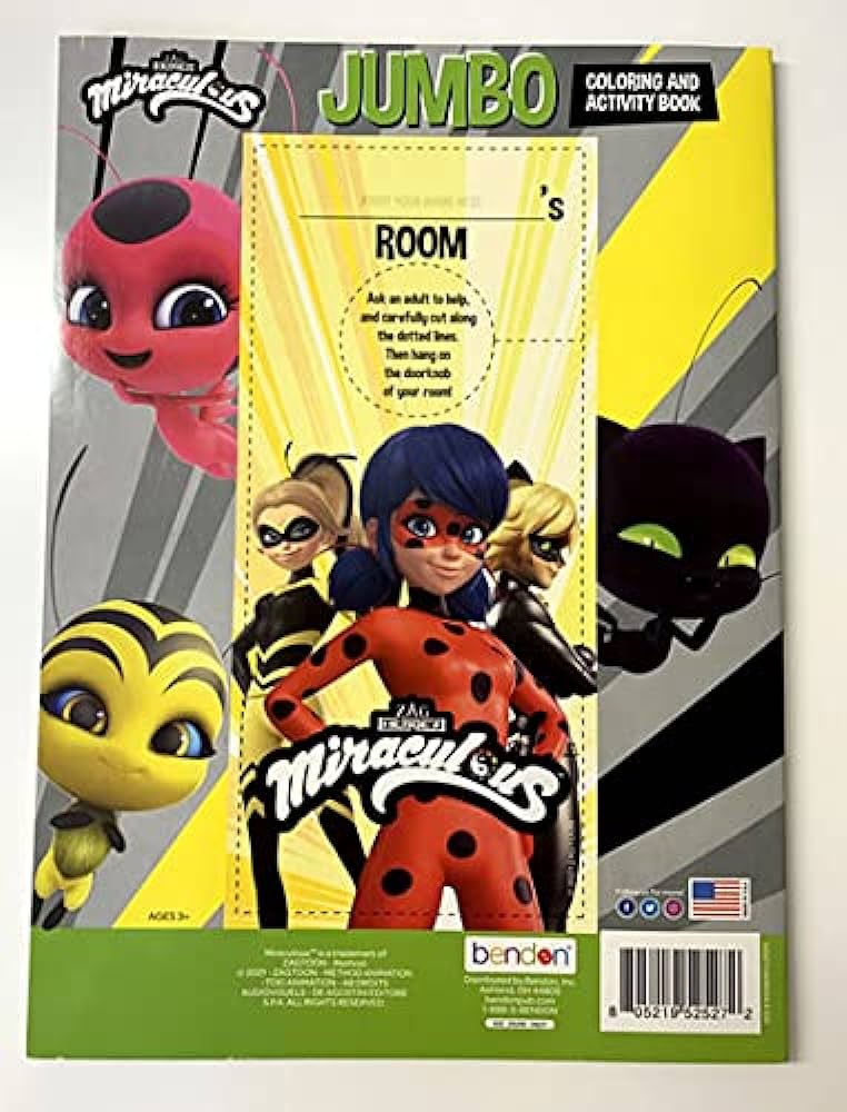 Bendon inc miraculous ladybug coloring book for activities