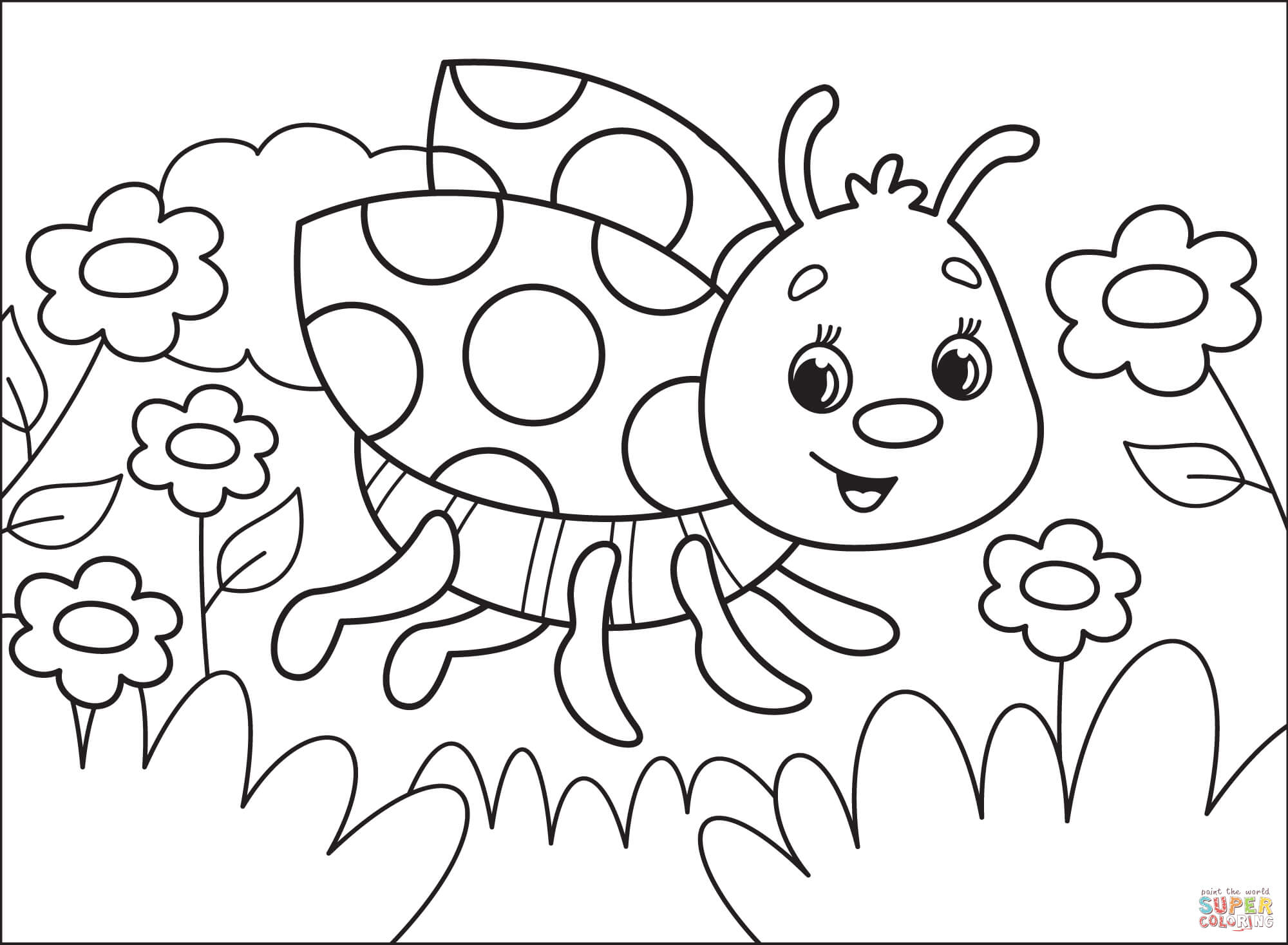 Ladybug coloring page free printable coloring pages