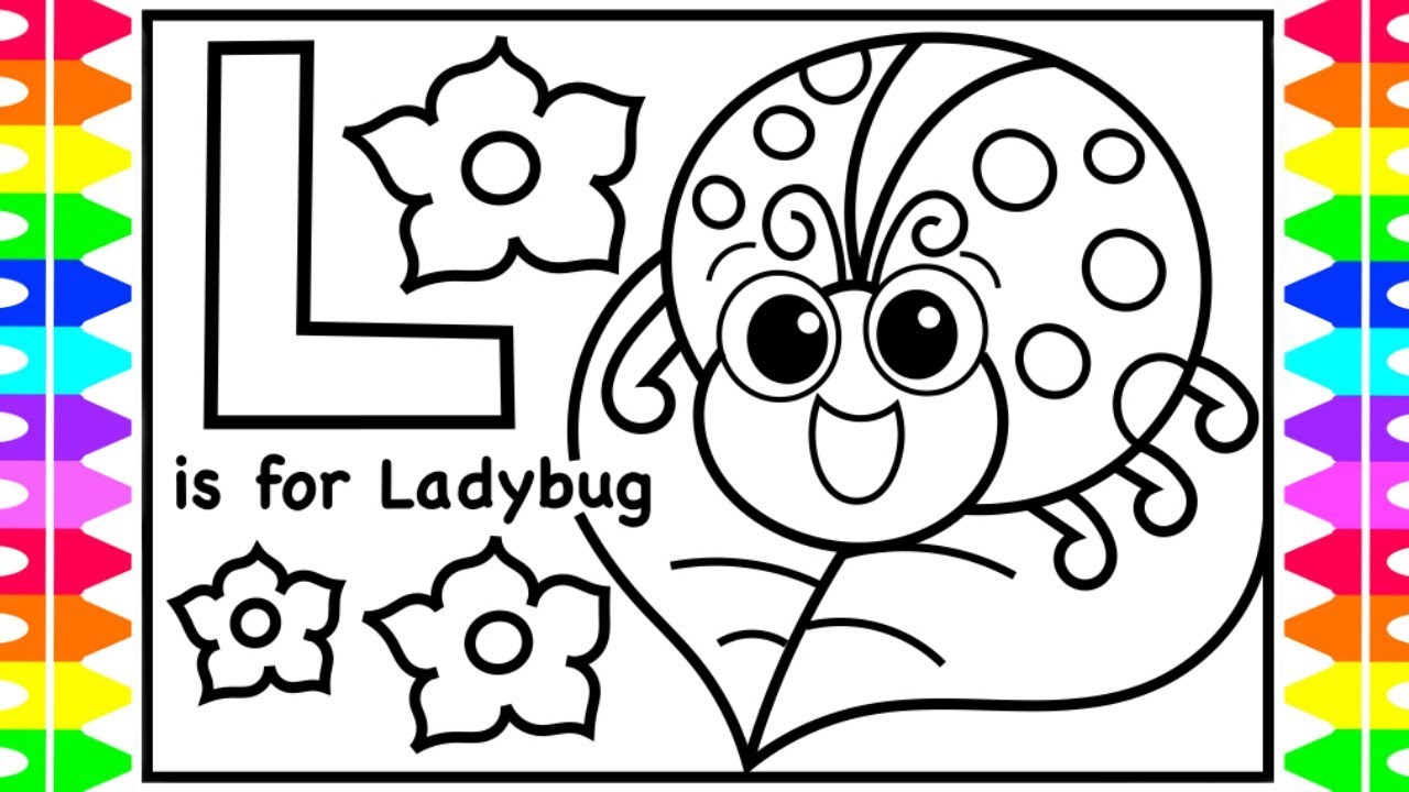 Abc alphabet coloring pages for kids l is for ladybug ladybug coloring page fun coloring kids