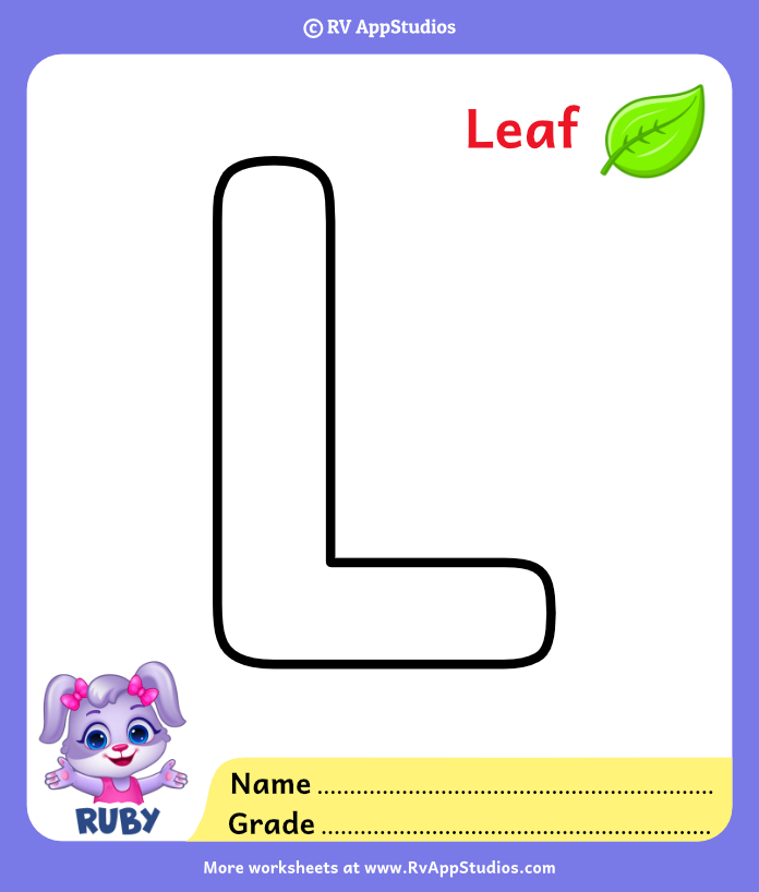 Letter l coloring pages