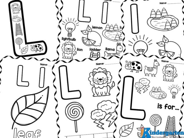 Free printable letter l coloring pages for kindergarten