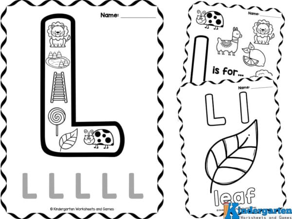 Free printable letter l coloring pages for kindergarten