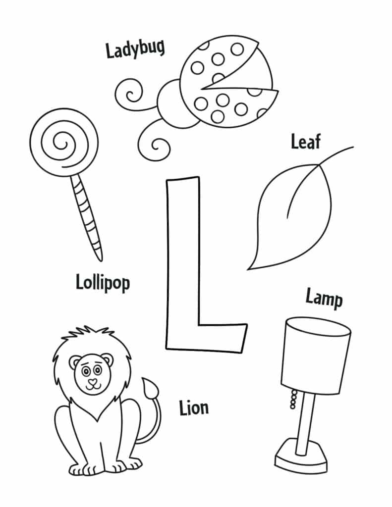 Free letter l worksheets for preschool â the hollydog blog