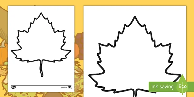 Leaf cutout template fall favorites usa