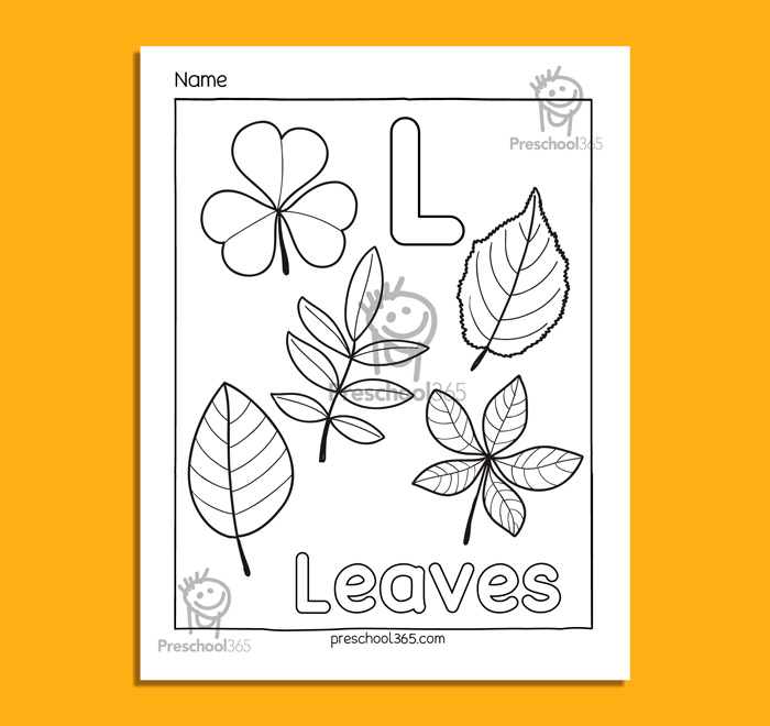 Autumn leaf theme preschool activity packet for