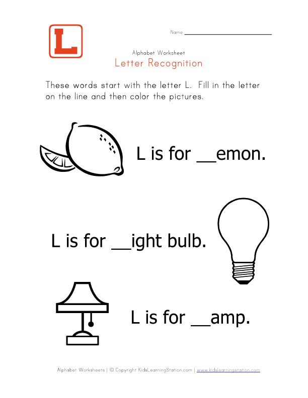 The letter l lesson