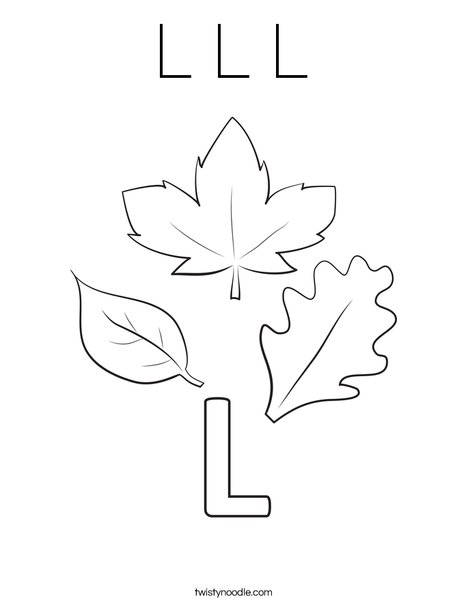 L l l coloring page