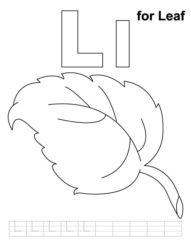 L for leaf colorg page with handwritg practice leaf colorg page alphabet colorg pages colorg pages