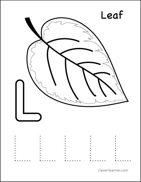 L stands for leaf preschool worksheet letter l worksheets tracing worksheets preschool preschool worksheets