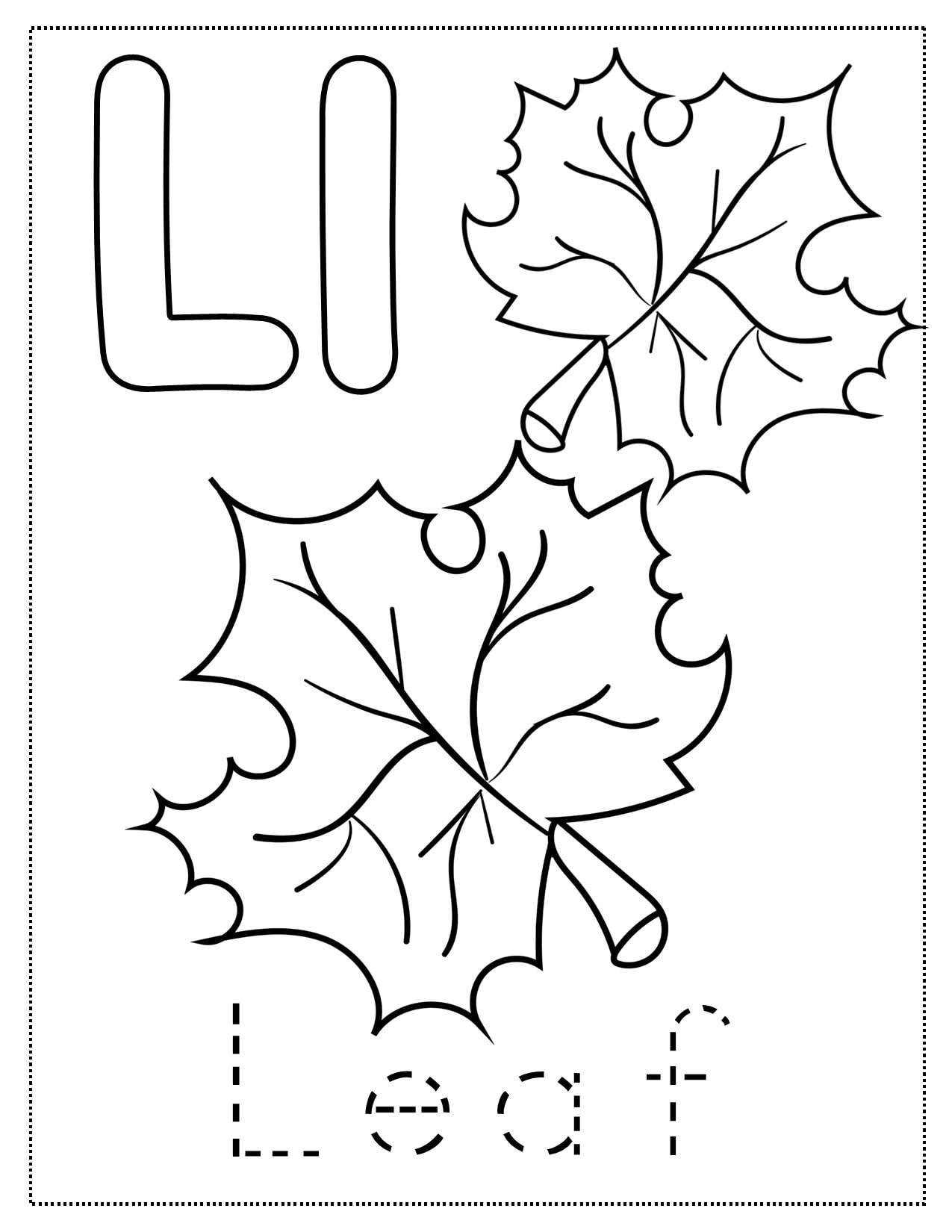 L is for ladybug craft coloring page