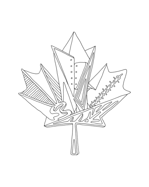 Pages canadian maple leaf colouring page