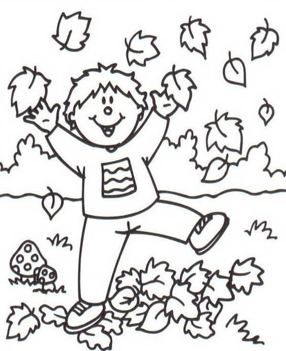 Free easy to print fall coloring pages